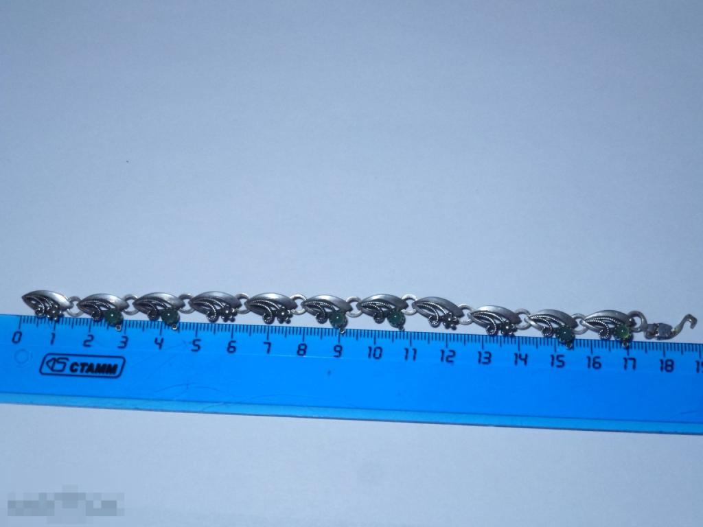 БРАСЛЕТ СЕРЕБРО 875 ПРОБА вес 14 гр.