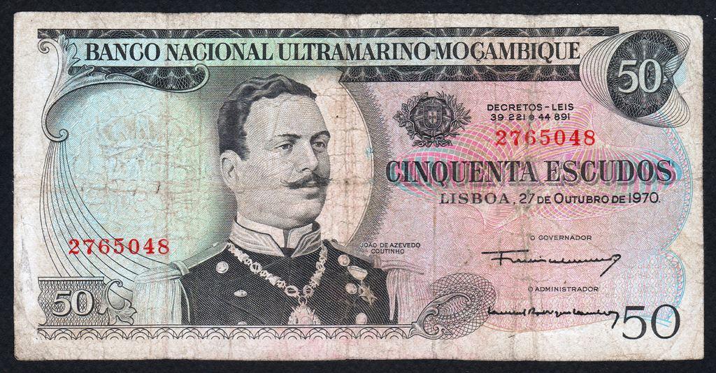 Мозабик 50 эскудо 1970 год, .. Без надпечатки