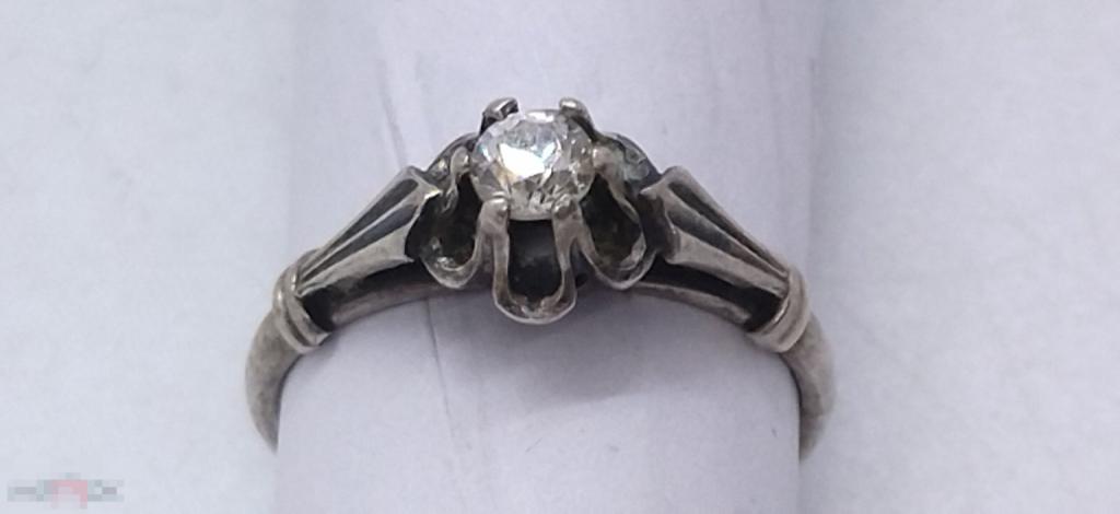 КОЛЬЦО. СЕРЕБРО. 875 проба (звезда) СССР РАЗМЕР 17-17.5