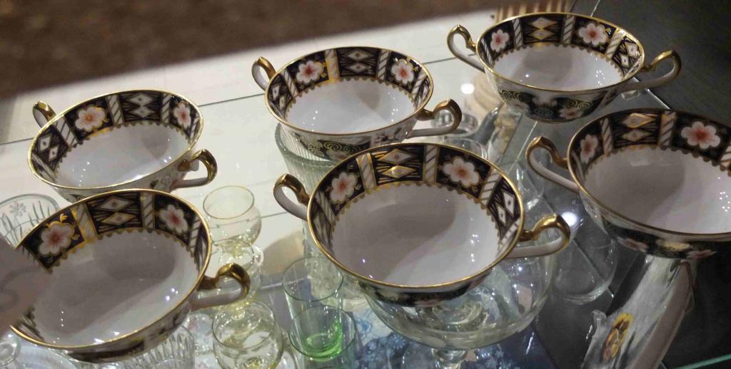 чашки для супа, комплект 6 шт, фарфор Royal Crown Derry , Англия