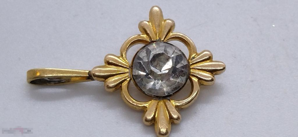 КУЛОН, ПОДВЕСКА  ПОЗОЛОТА ,ЛЮМ ВИНТАЖ СССР