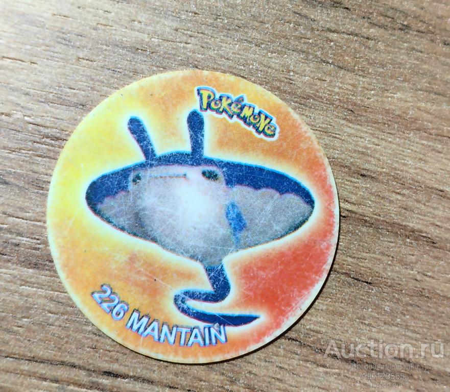 ФИШКА КЭПС ПОКЕМОН POKEMONE 226 картон Сотки Фишки Pokemon Taso 6