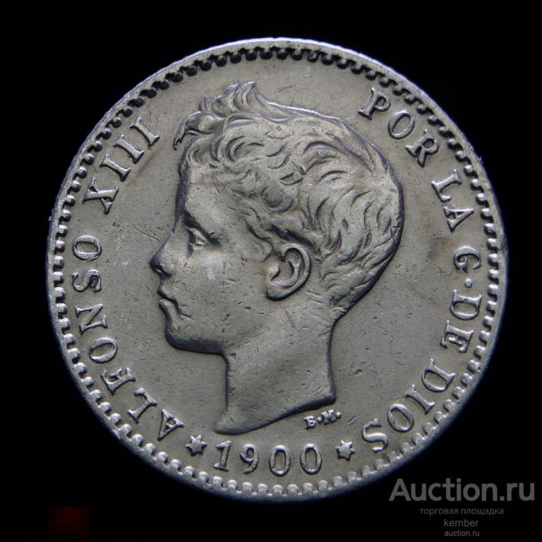 в коллекцию Испания 50 сентимо 1900 Альфонсо 13 серебро #6687