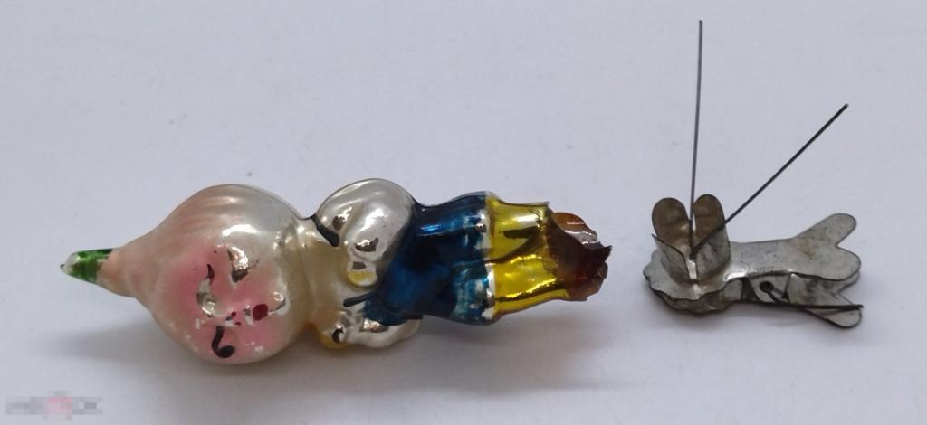 ЁЛОЧНАЯ ИГРУШКА ЧИПОЛЛИНО СТЕКЛО СССР