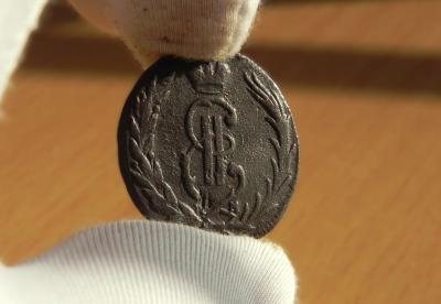 РЕДКАЯ 1 КОПЕЙКА 1769 КМ.ПОДЛИННОСТЬ 100%.