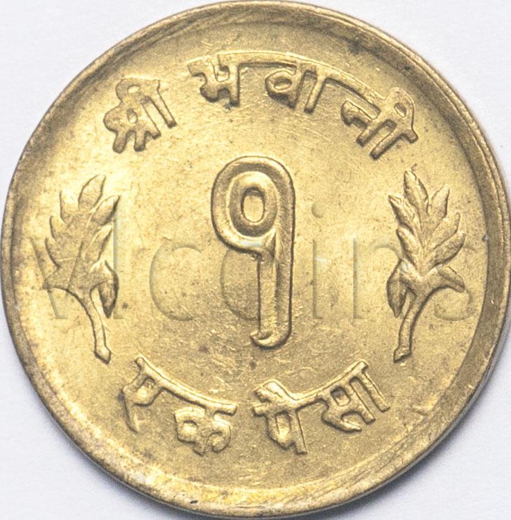 Непал 1 пайс 1964 1965 XF UNC 55821