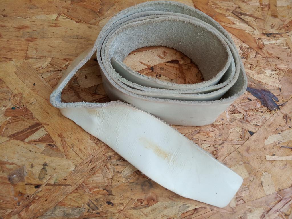 Ремень кожаный белый парадный солдатский МО РФ 2000е гг макс.дл.136см