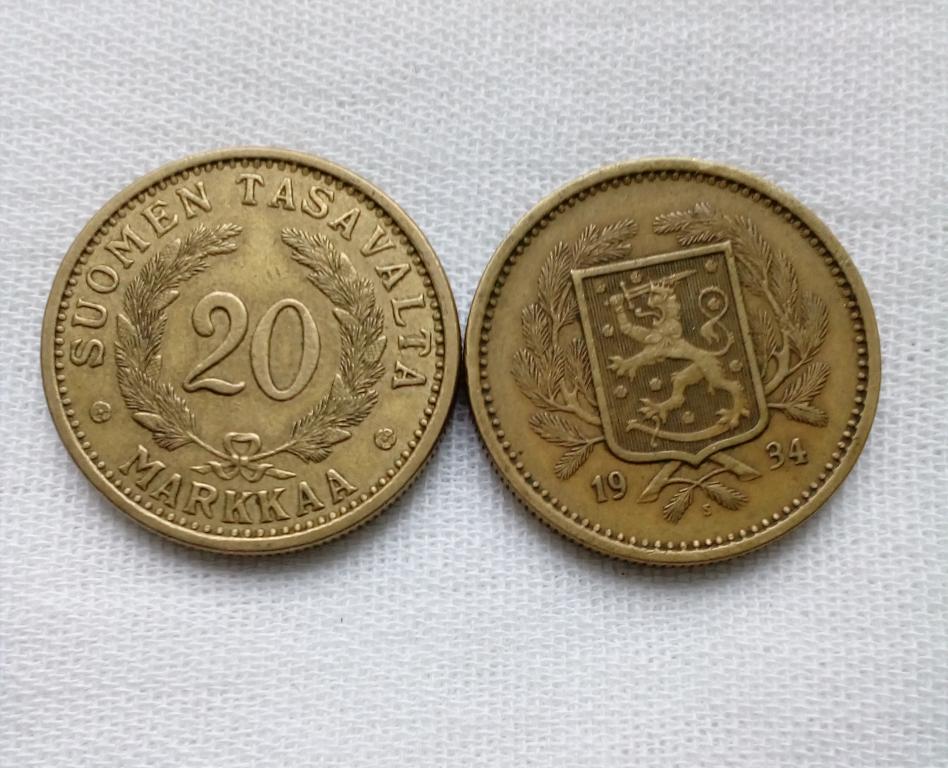 Финляндия 20 марок 1934 год
