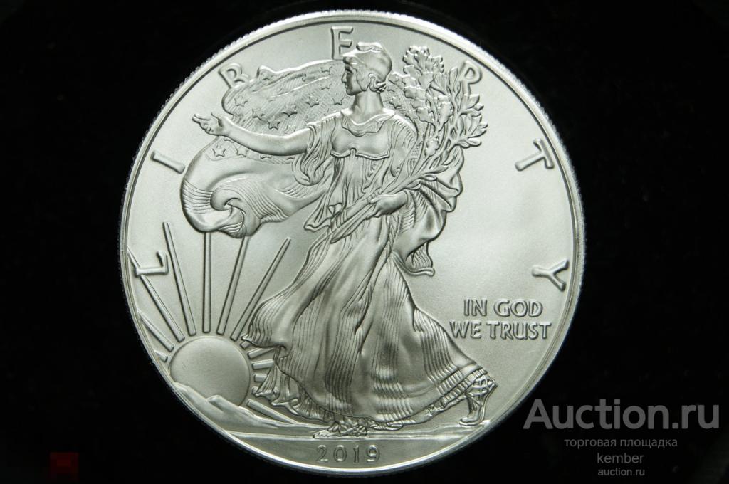 в коллекцию Шагающая свобода США 1 доллар 2019 UNC серебро 2085