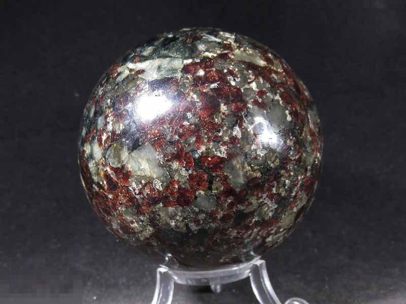 ! ! Эвдиалит Эгирин Натролит Шар 74мм Хибины, Кольский п-ов Минерал 7387