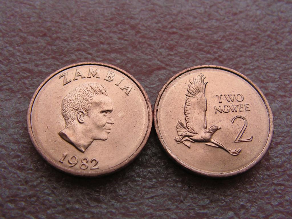 Замбия 2 нгвее 1982 unc