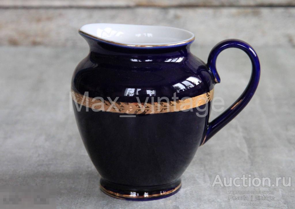 Молочник "Золотые Колоски" кобальт. ЛФЗ. Состояние идеальное!