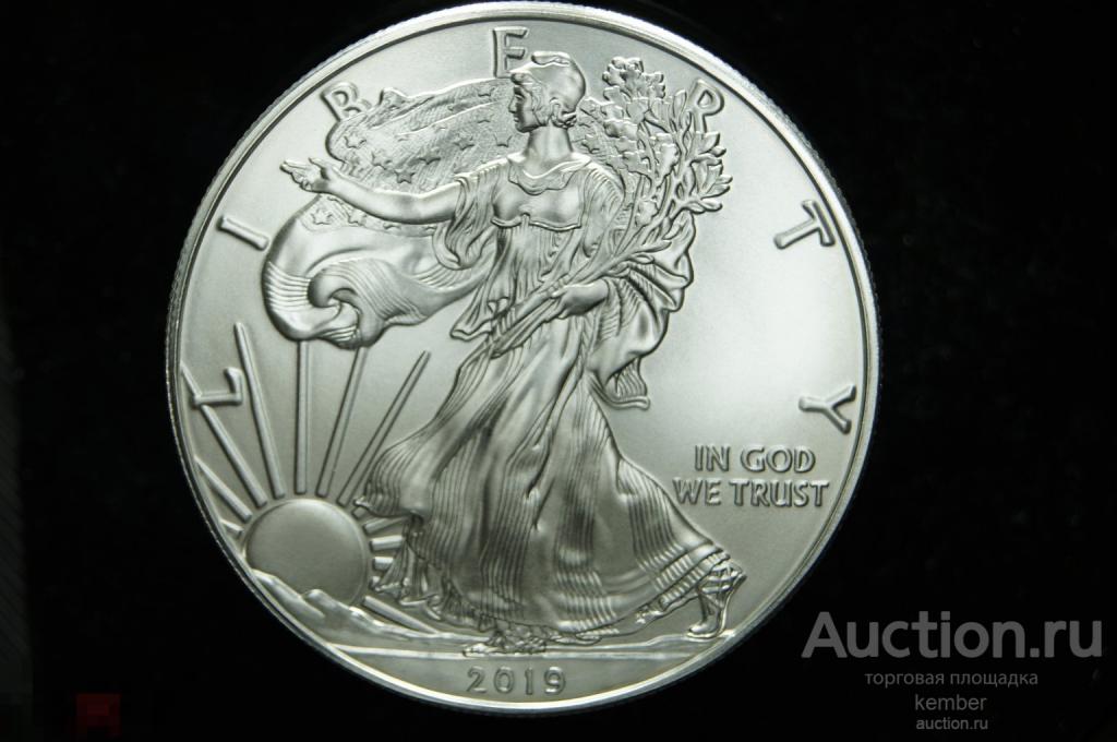 в коллекцию Шагающая свобода США 1 доллар 2019 UNC серебро 2099