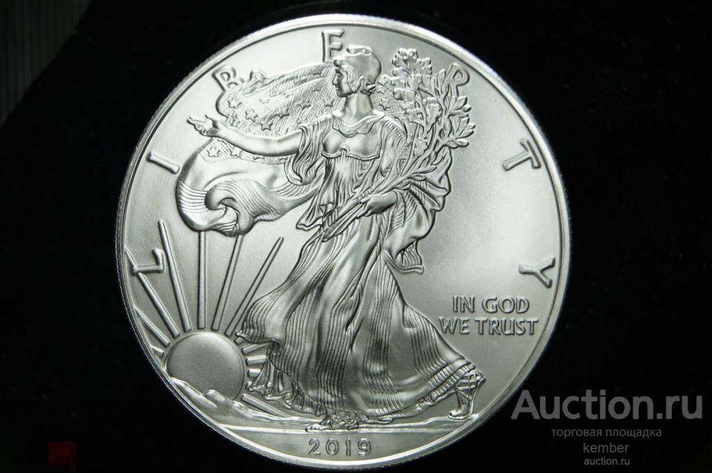 в коллекцию Шагающая свобода США 1 доллар 2019 UNC серебро 2103