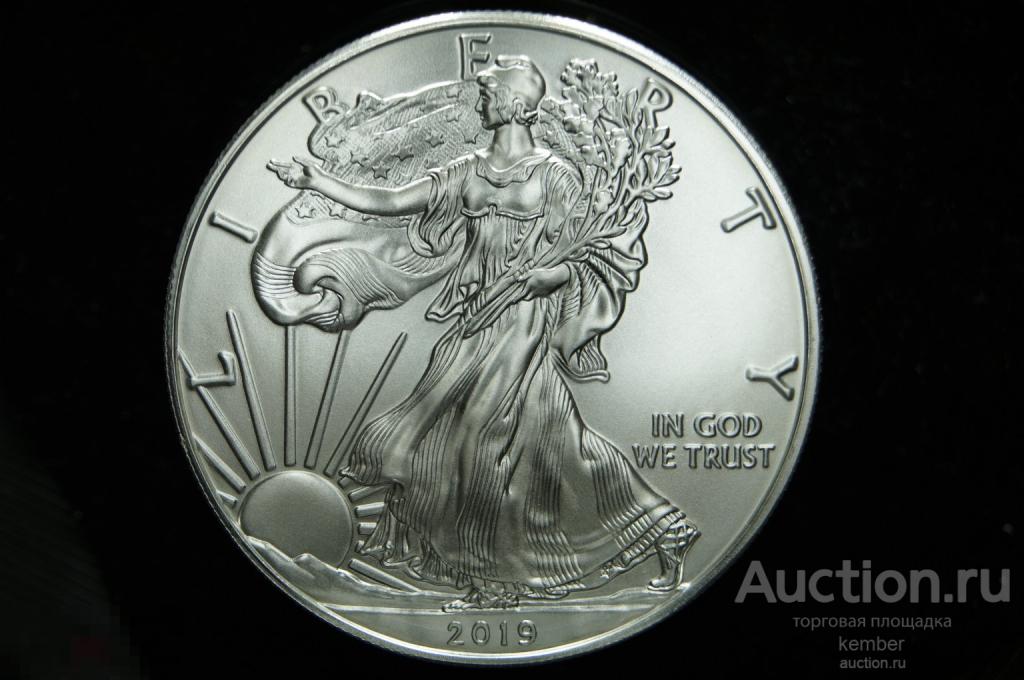 в коллекцию Шагающая свобода США 1 доллар 2019 UNC серебро 2121