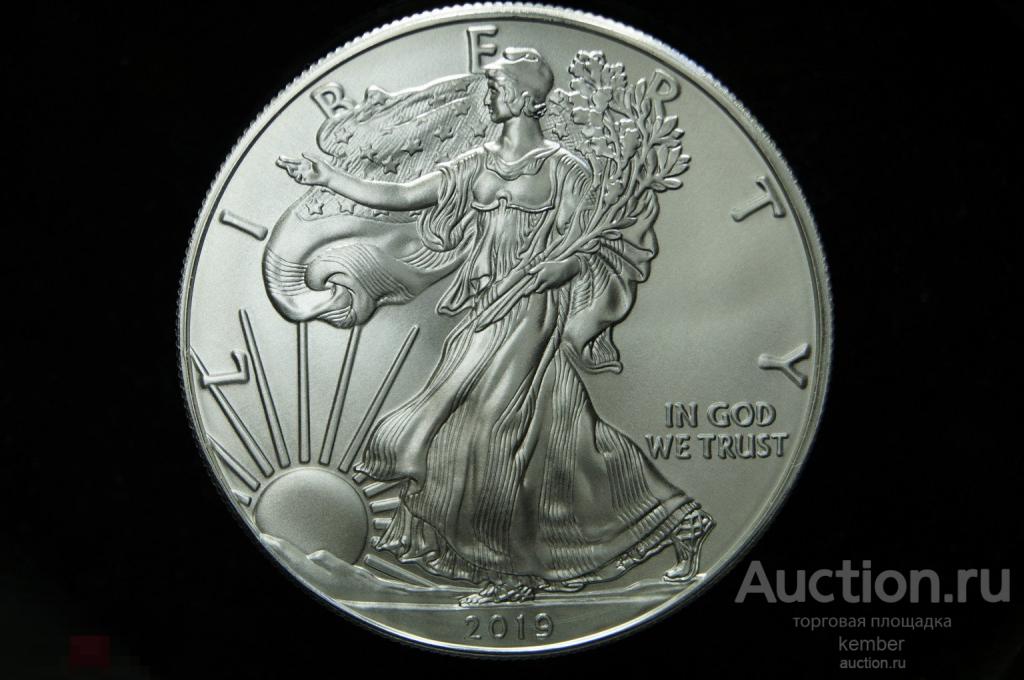 в коллекцию Шагающая свобода США 1 доллар 2019 UNC серебро 2131