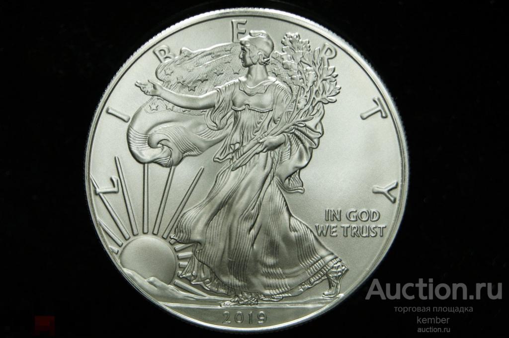 в коллекцию Шагающая свобода США 1 доллар 2019 UNC серебро 2139