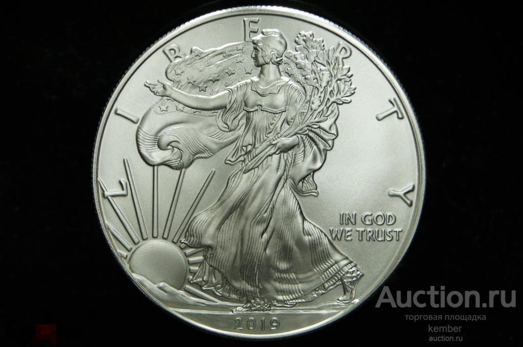 в коллекцию Шагающая свобода США 1 доллар 2019 UNC серебро 2141