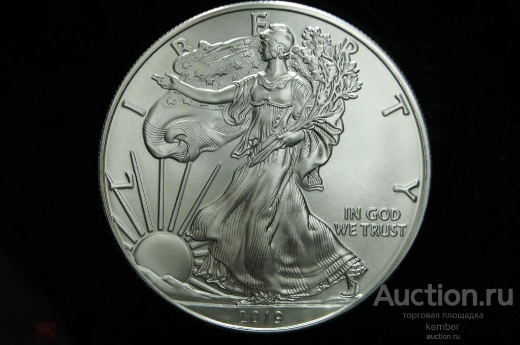 в коллекцию Шагающая свобода США 1 доллар 2019 UNC серебро 2129