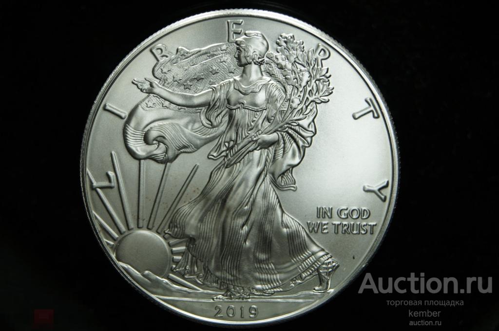 в коллекцию Шагающая свобода США 1 доллар 2019 UNC серебро 2117