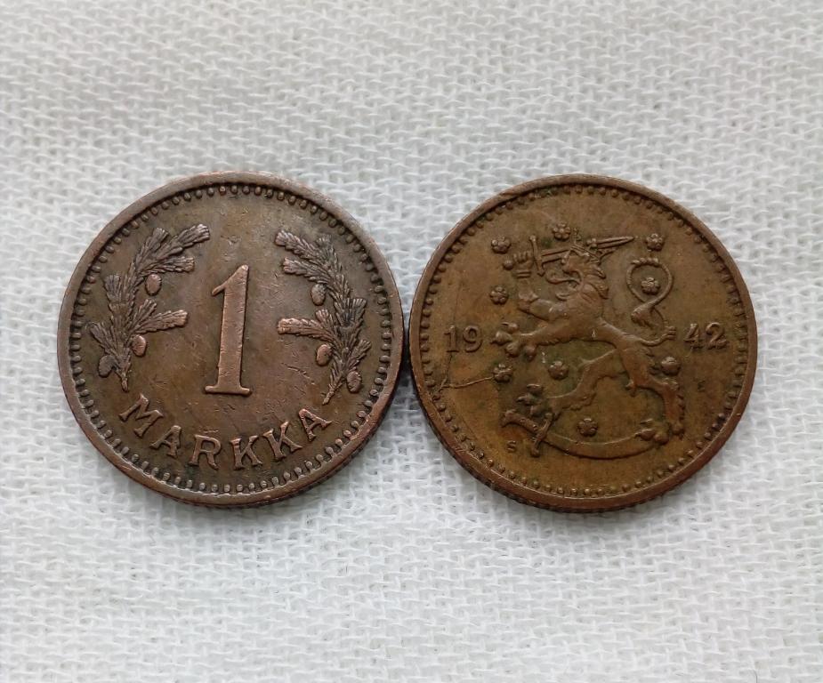Финляндия 1 марка 1942 год
