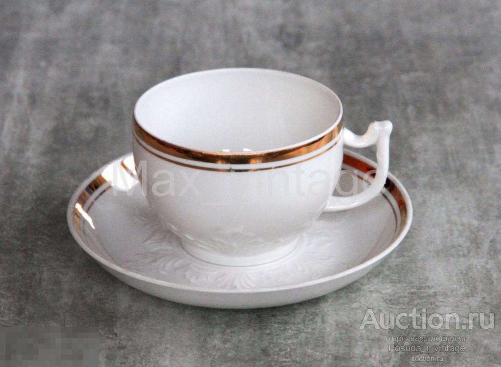 Чайная пара Вербилки. Клеймо ДФЗ. Севрская форма. Новая