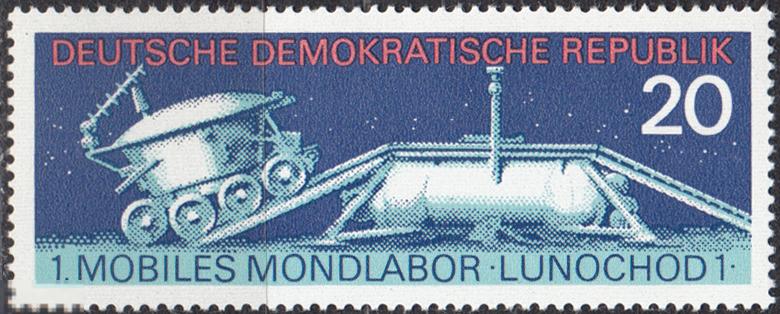 1971 Германия ГДР Космос Луноход 1 № 1659 п/c ** 0.70 евро