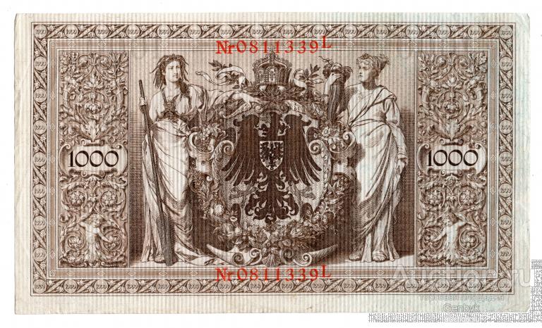 Германия 1000 марок тысяча марок 1910 год (БИН3-16)