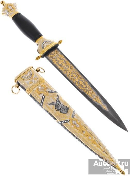 Кинжал подарочный из дамасской стали ОЛЕНЬ 048-326