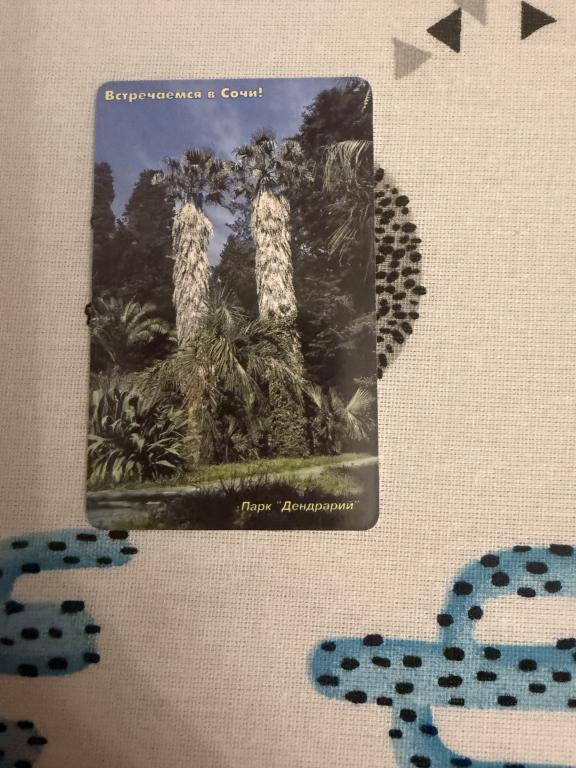 Телефонная карта Сочи. Сочиэлектросвязь. Парк Дендрарий. 120 ед. Длинный номер.