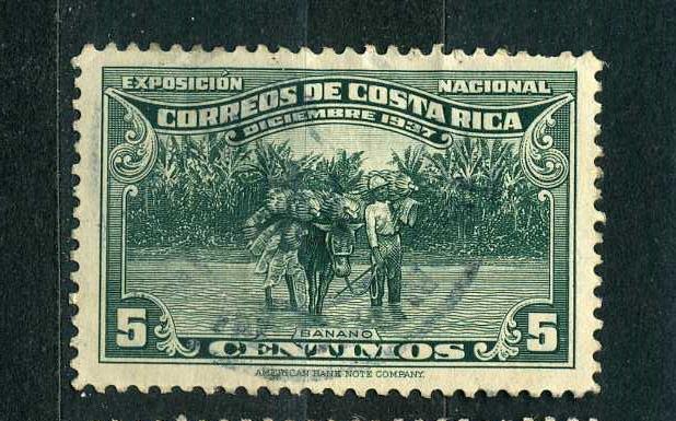 Коста-Рика. Сборщик бананов с ослом. Фауна. 1935. гаш