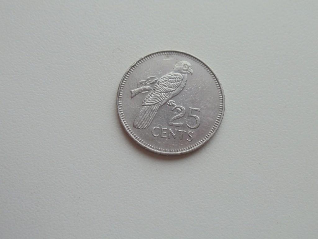 Сейшельские остова (Сейшелы) 25 центов 1989г