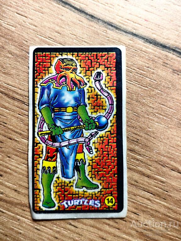 Вкладыш от жевательной резинки наклейка мультфильм Черепашки Ниндзя Turtles № 14