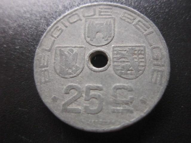 БЕЛЬГИЯ   25 САНТИМОВ 1943    ( BELGIQUЕ - BELGIE )