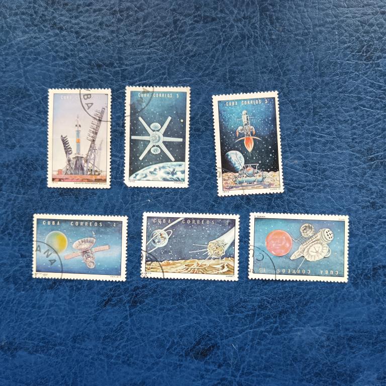 Марки. Куба 1973 год Космос гаш. альбом 5 лист 10