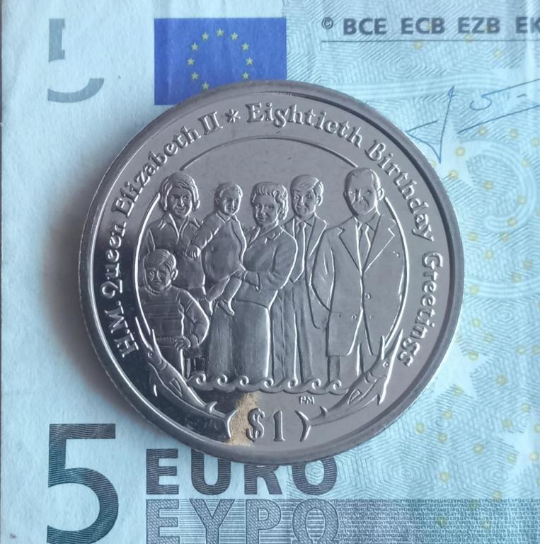 1 доллар 2006 Британские Виргинские острова 80 лет со дня рождения Елизаветы II