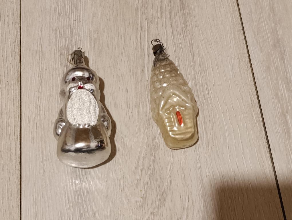 Редкие 1960 старинные советские елочные игрушки . Редкий дед мороз. Домик.