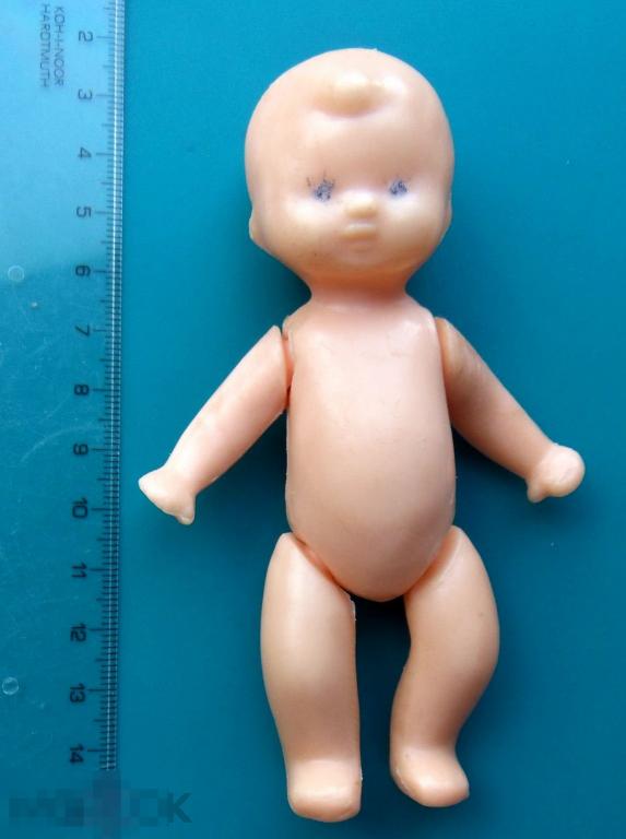 Винтажная кукла. голышок 13 см. пластмасса СССР Кр.ш.с.1