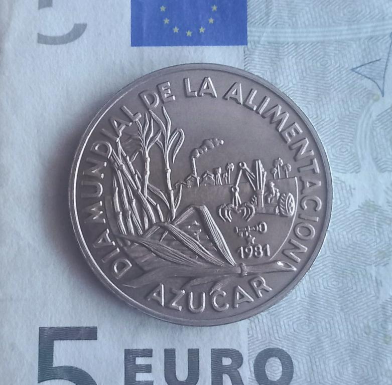 1 песо 1981 Куба Сахарный тростник ФАО