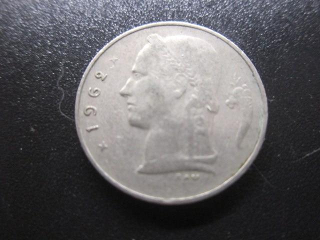 БЕЛЬГИЯ 1 ФРАНК  1962     BELGIЕ
