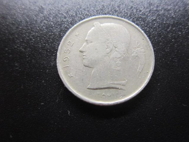 БЕЛЬГИЯ 1 ФРАНК  1952     BELGIQUЕ