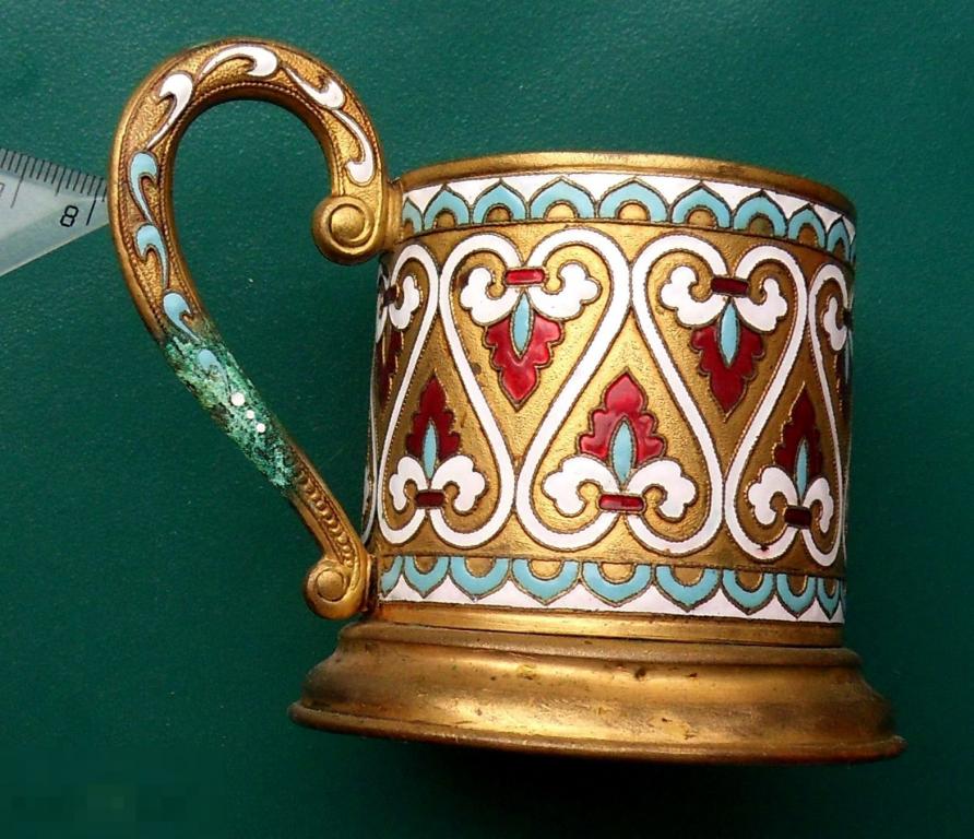 подстаканник ПИКИ. Латунь, эмаль, 1958 год. Ленинградская юв. фабрика  1Шк редкий!!!