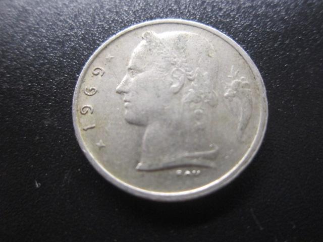 БЕЛЬГИЯ 1 ФРАНК  1969     BELGIQUЕ