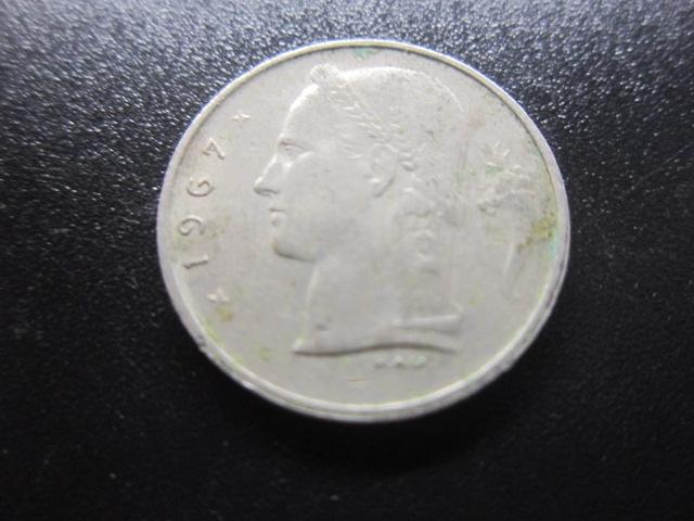 БЕЛЬГИЯ 1 ФРАНК  1967     BELGIЕ