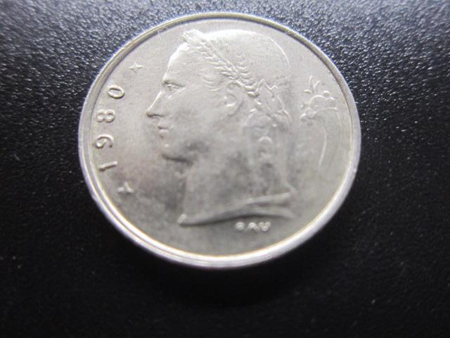 БЕЛЬГИЯ 1 ФРАНК  1980     BELGIЕ