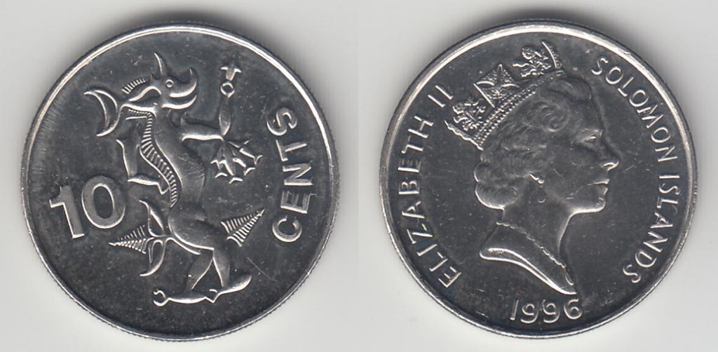 Соломоновы острова 10 центов 1996 М