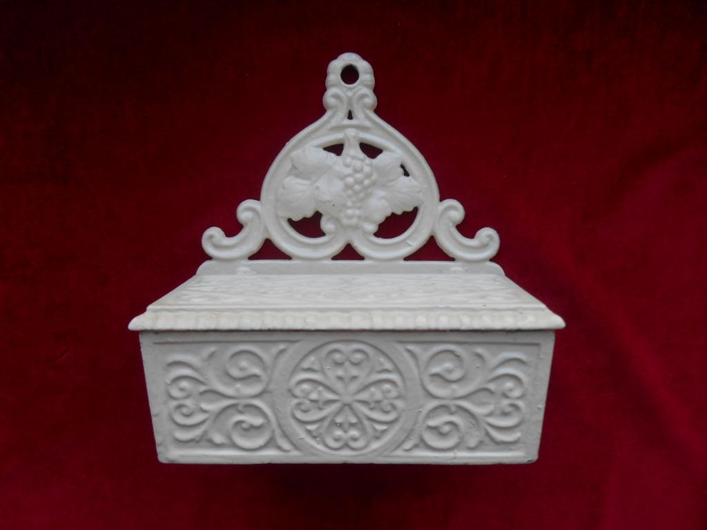 Шкатулка Настенная Украшенная Белая Чугун До 1917 г. Касли Куса Царская Россия Люкс