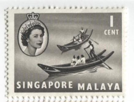 1955 Сингапур Лодки 1м.*