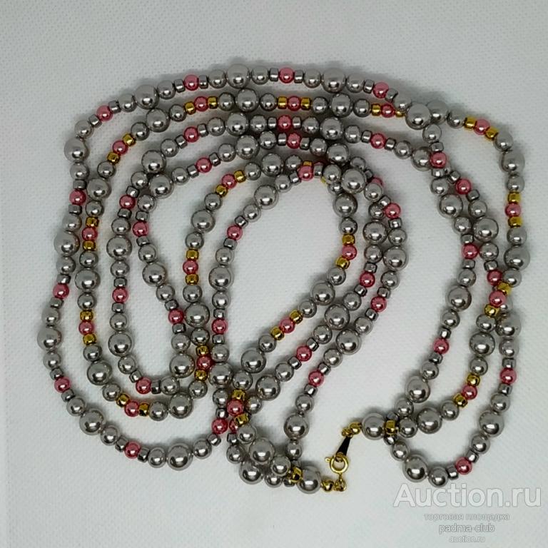 Очаровательное колье в нежных тонах, бижутерия, Великобритания, 1980 е