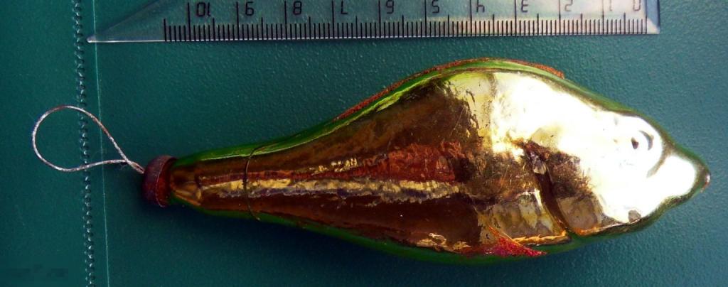 елочная игрушка РЫБА большая. СССР  РР1